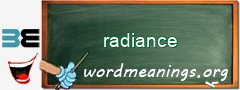 WordMeaning blackboard for radiance